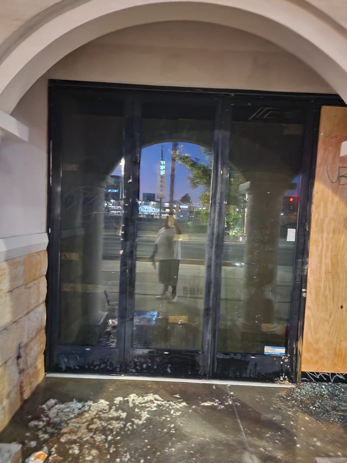 Glass doors, after
